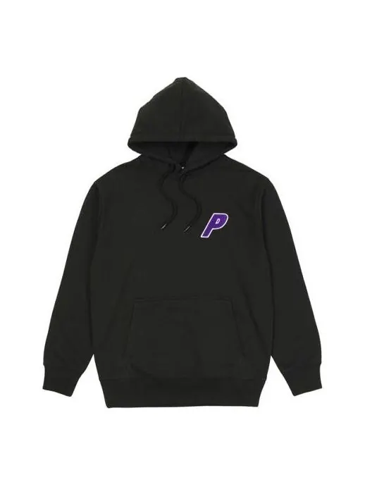 Толстовка fw21 ultimo tri-chenille hood black logo 'black' Palace — изображение 1 из 3, черный