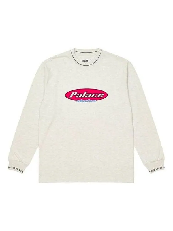 Футболка skates dominates longsleeve 'light grey marl' Palace — изображение 1 из 1, светлый серый