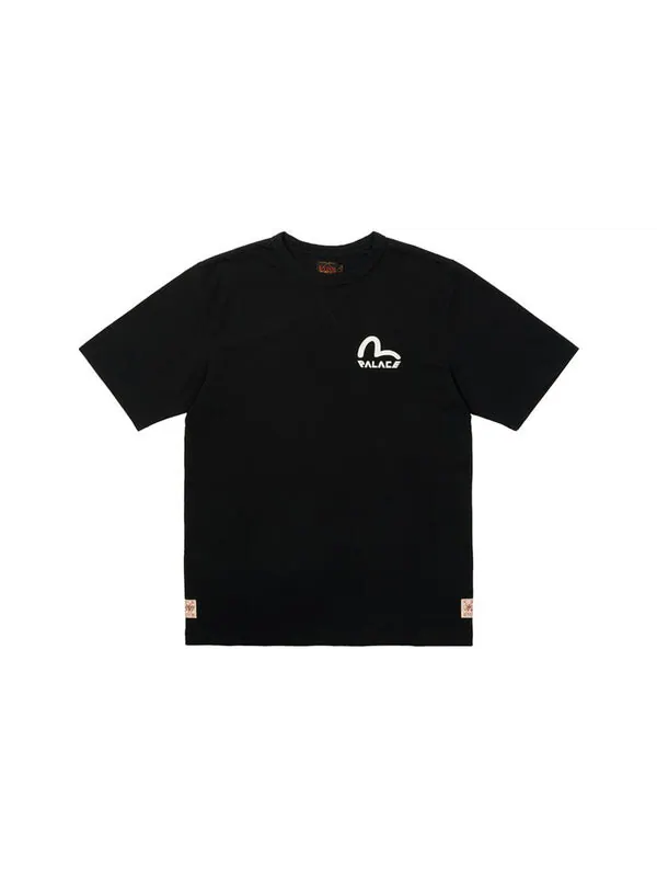 Футболка x evisu seagull logo t-shirt 'black' Palace — изображение 2 из 2, черный