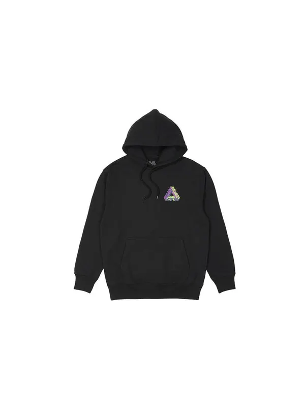 Толстовка p-3d hood black fw21 triangle guards letters hoodie 'black' Palace — изображение 2 из 2, черный