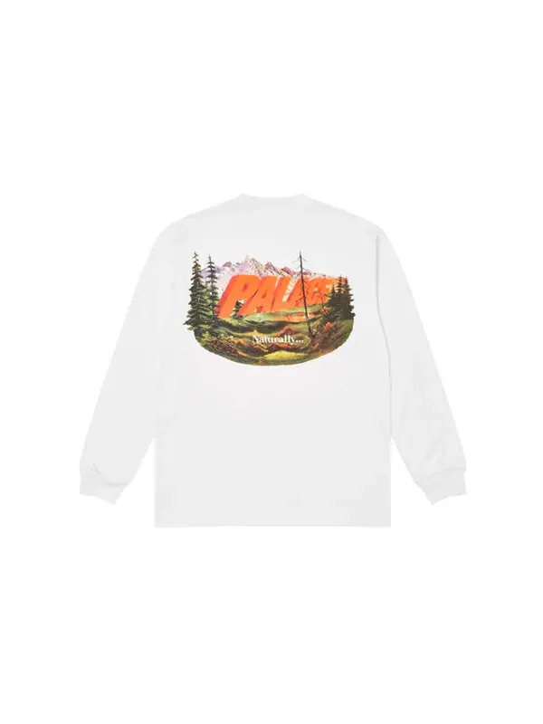 Свитер fw21 chapping long sleeve 'white' Palace — изображение 2 из 2, белый