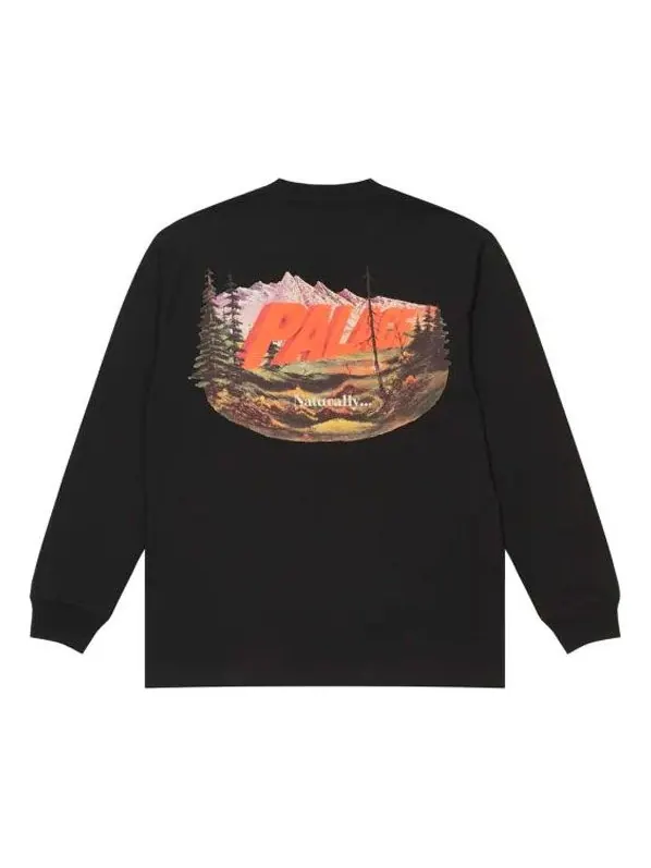 Футболка chapping longsleeve 'black' Palace — изображение 1 из 2, черный