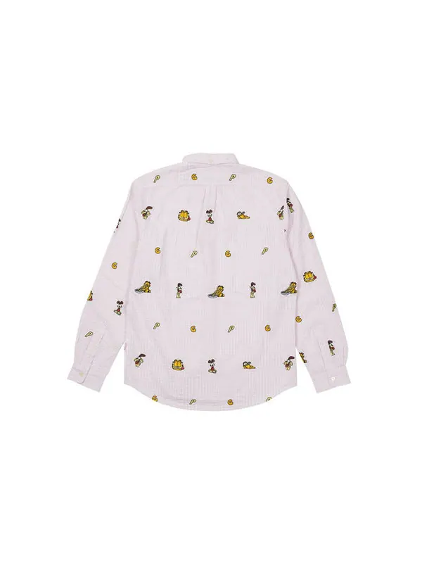 Рубашка garfield boojie shirt 'pink white' Palace — изображение 2 из 2, розовый/белый