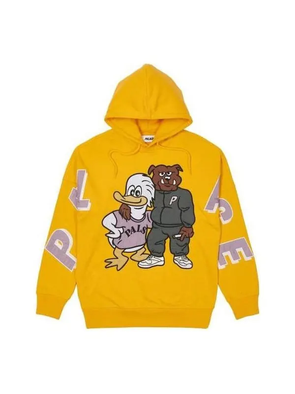 Толстовка ss22 dog and duck drop shoulder hoodie 'yellow' Palace — изображение 1 из 2, желтый