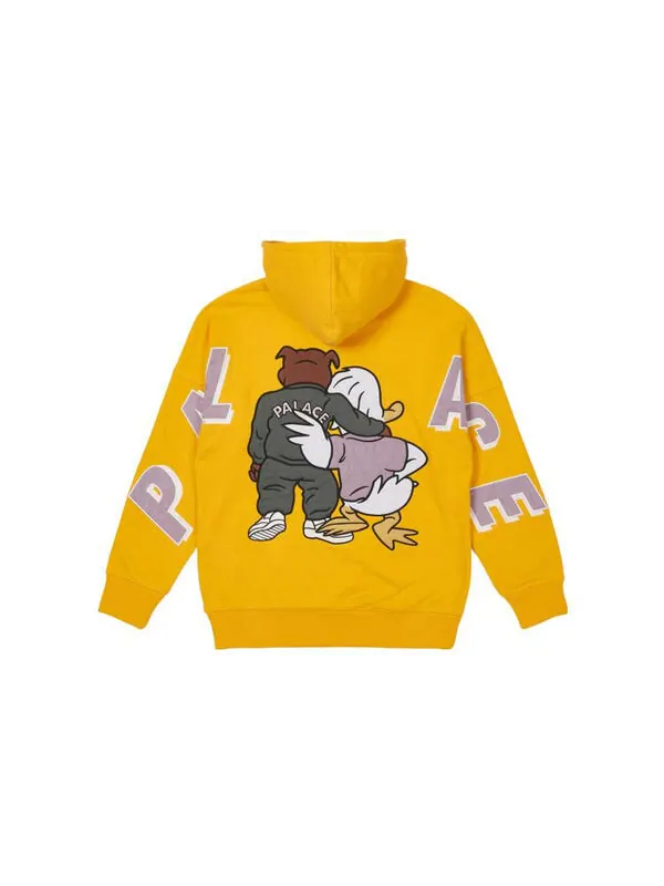 Толстовка ss22 dog and duck drop shoulder hoodie 'yellow' Palace — изображение 2 из 2, желтый