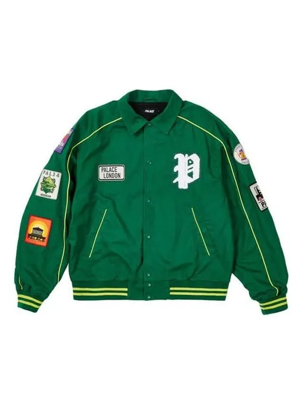 Куртка ss22 patches cotton bomber kelly 'green' Palace — изображение 1 из 2, зеленый