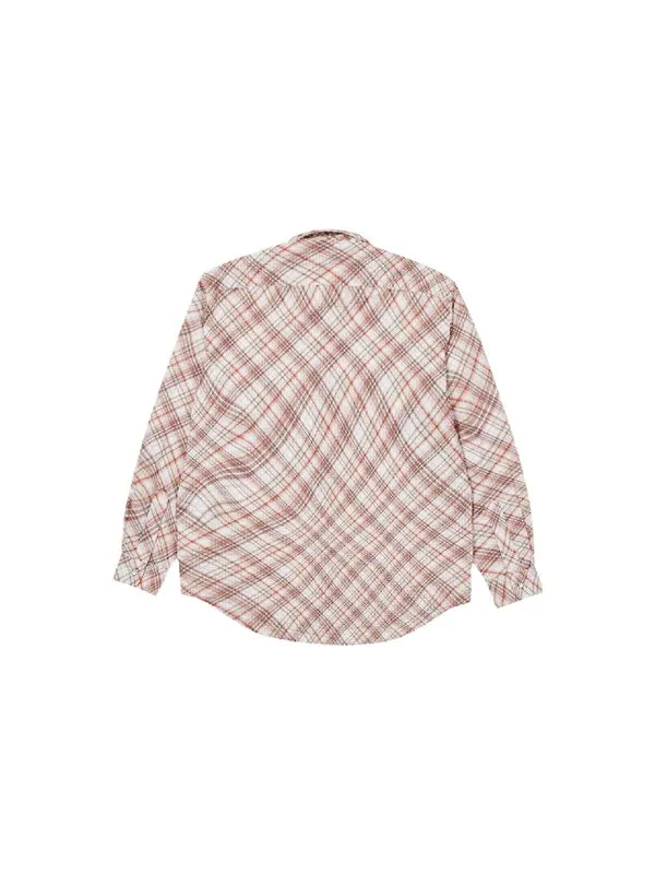 Рубашка warp check shirt 'red' Palace — изображение 2 из 3, красный