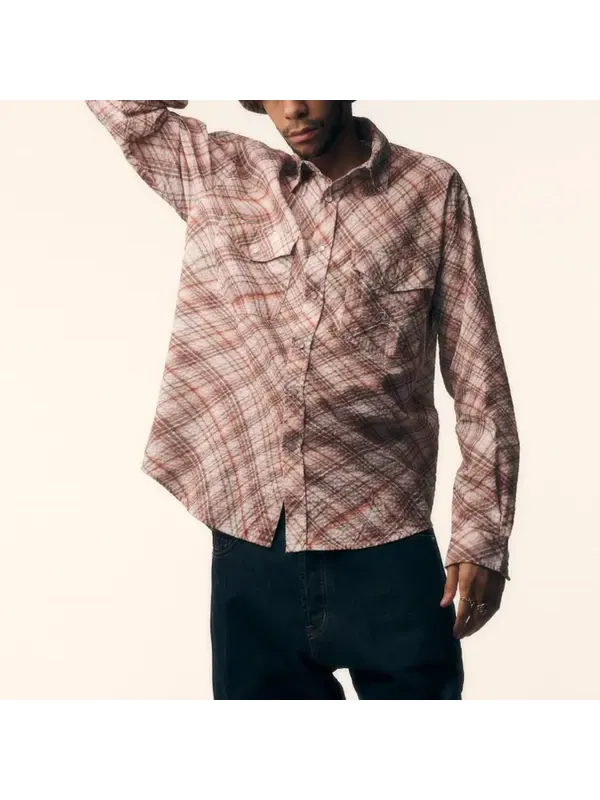 Рубашка warp check shirt 'red' Palace — изображение 3 из 3, красный
