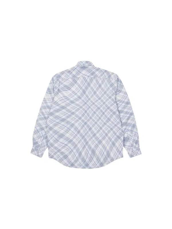 Рубашка warp check shirt 'blue' Palace — изображение 2 из 2, синий