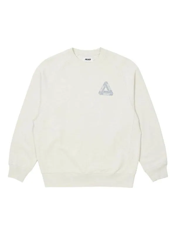 Толстовка tri-ferg slub crew 'cream white' Palace — изображение 1 из 2, кремовый белый