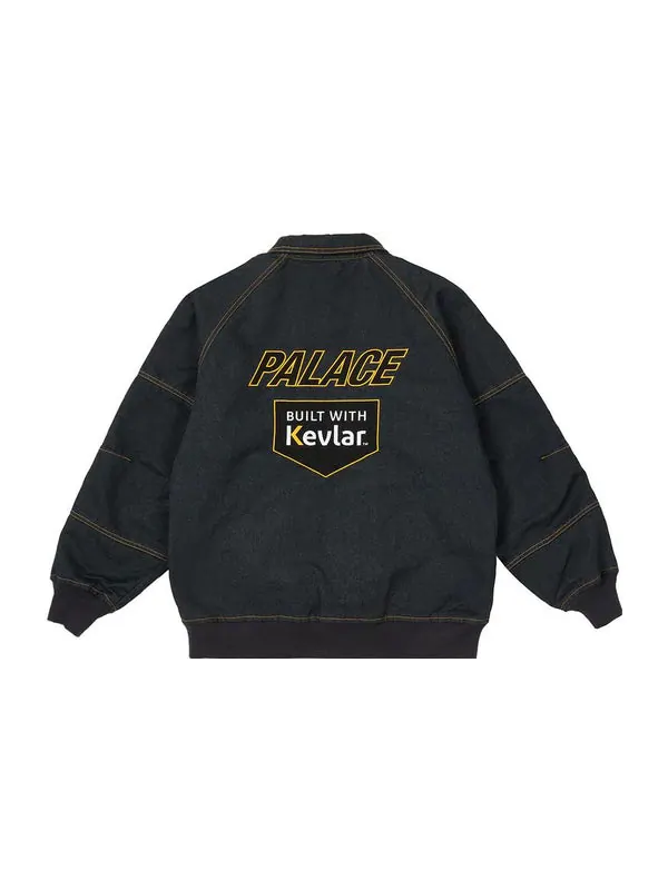 Куртка fw22 kevlar denim bomber indigo jacket 'navy' Palace — изображение 2 из 3, темно-синий