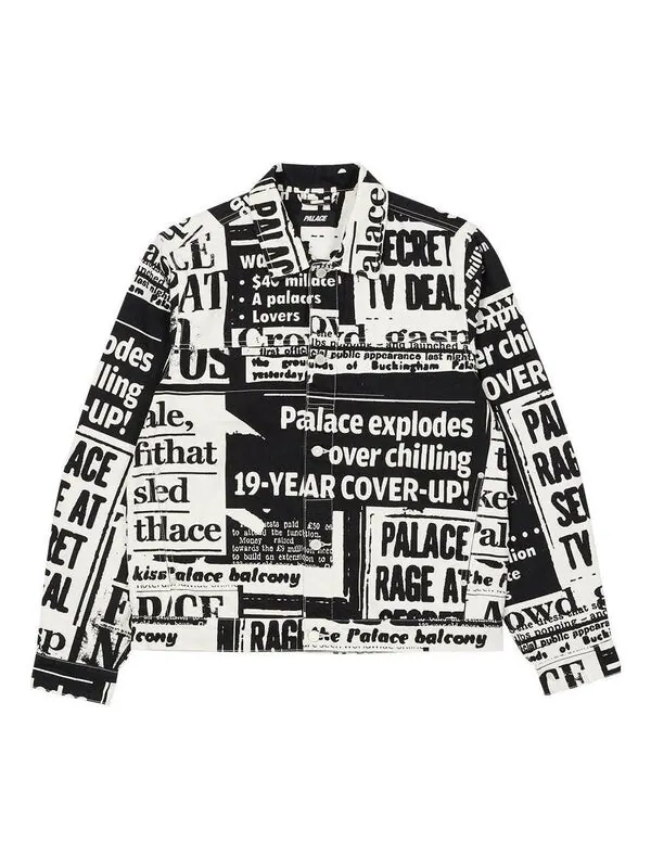 Куртка ss22 tabloid denim jacket 'black' Palace — изображение 1 из 2, черный