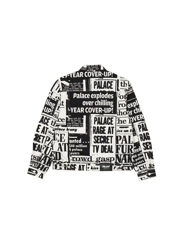 Куртка ss22 tabloid denim jacket 'black' Palace — изображение 2 из 2, черный
