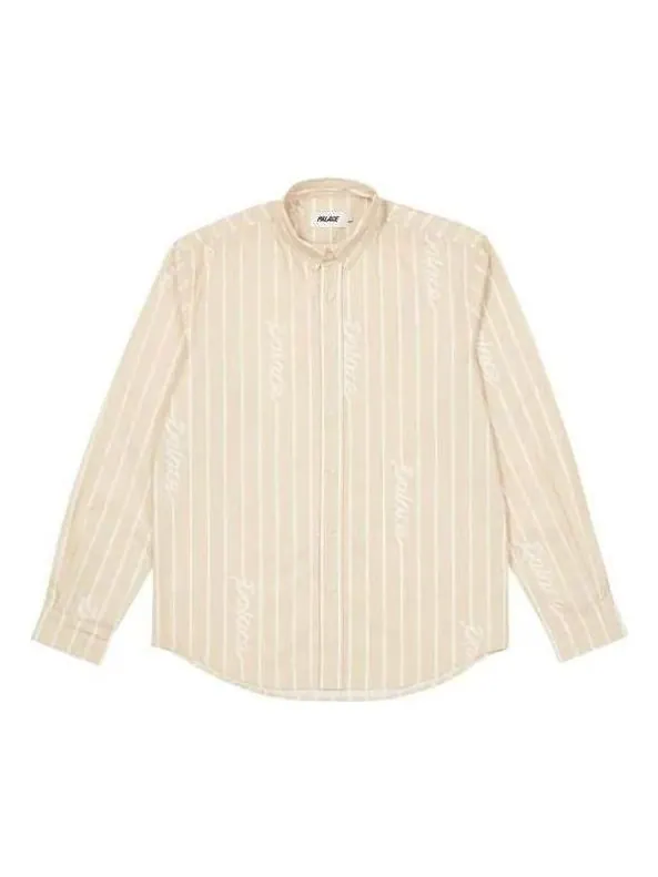 Рубашка fw22 hand stripe shirt 'beige' Palace — изображение 1 из 1, бежевый