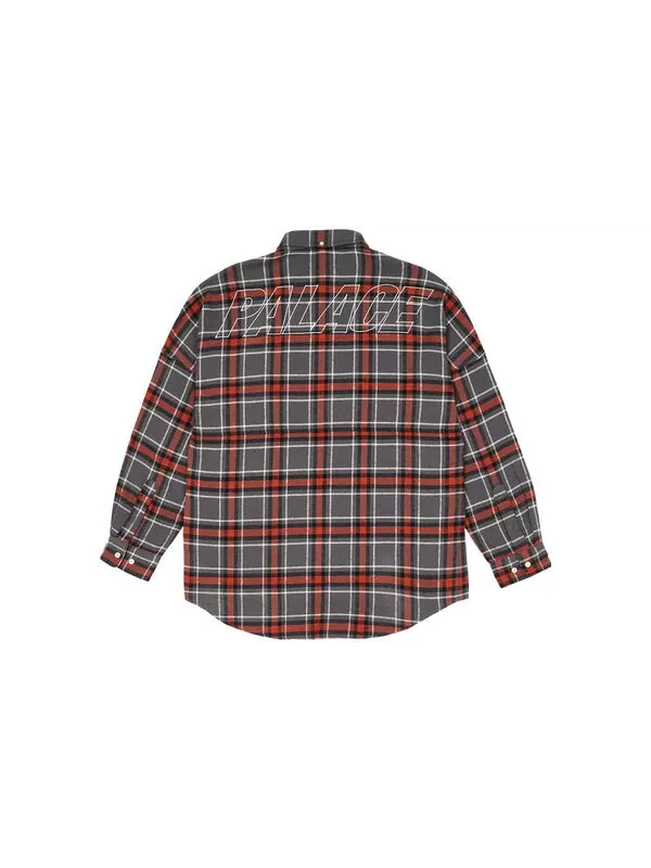 Рубашка fw22 flannel dpop shoulder shirt 'red' Palace — изображение 2 из 2, красный