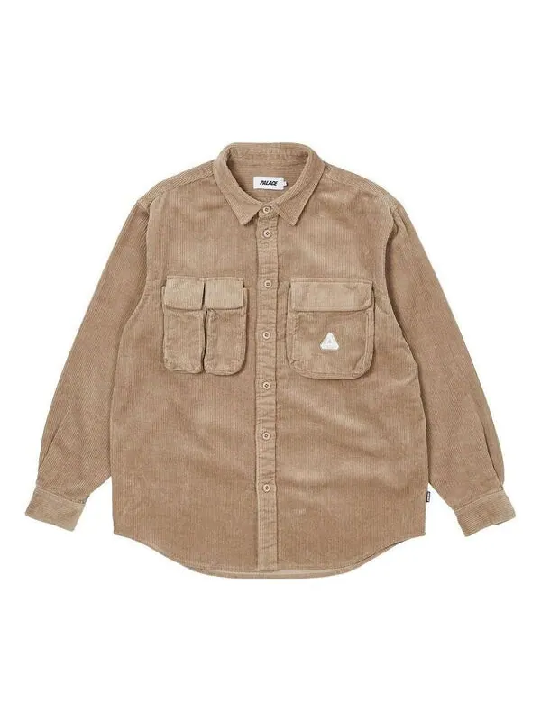 Рубашка fw22 cargo cord shirt 'brown' Palace — изображение 1 из 2, коричневый