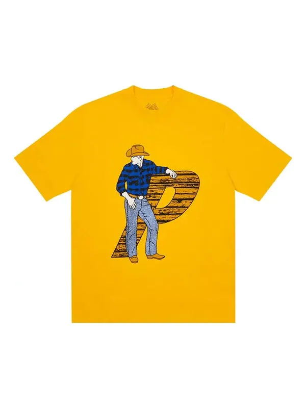 Футболка fw22 saddle up t-shirt 'yellow' Palace — изображение 1 из 1, желтый