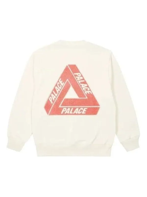 Толстовка fleece tri-ferg crew 'soft white' Palace — изображение 1 из 1, белый