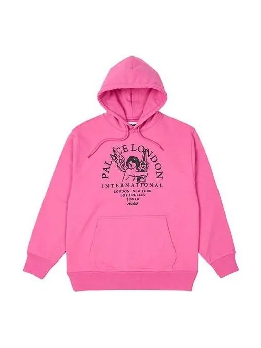 Толстовка international hood 'shock pink' Palace — изображение 1 из 1, розовый