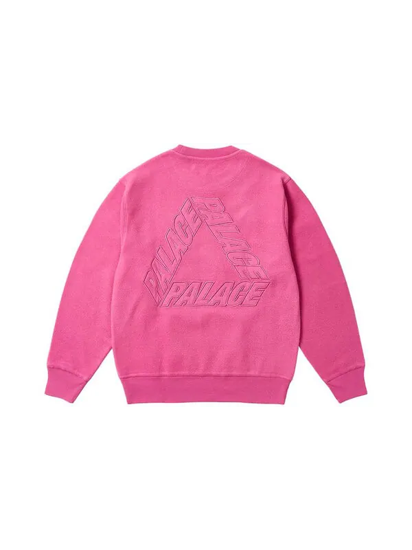 Свитер fw23 reverse p-3 crew sweater 'pink' Palace — изображение 2 из 2, розовый