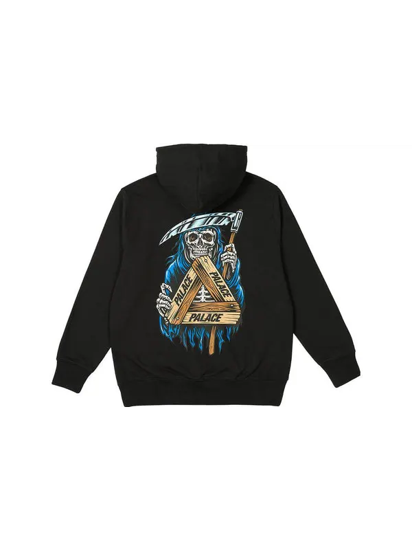 Толстовка reaper hoodie 'black' Palace — изображение 2 из 2, черный