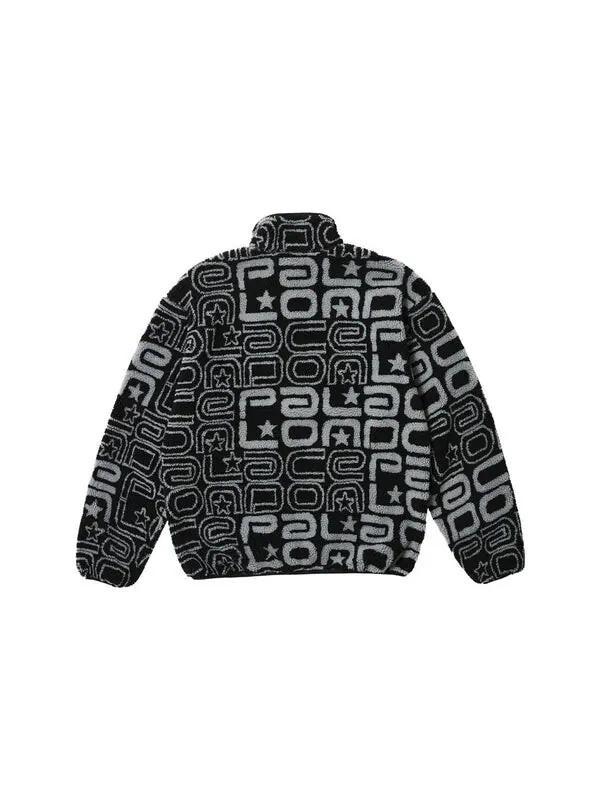 Куртка joyrex fleece jacket 'black' Palace — изображение 2 из 2, черный/серый