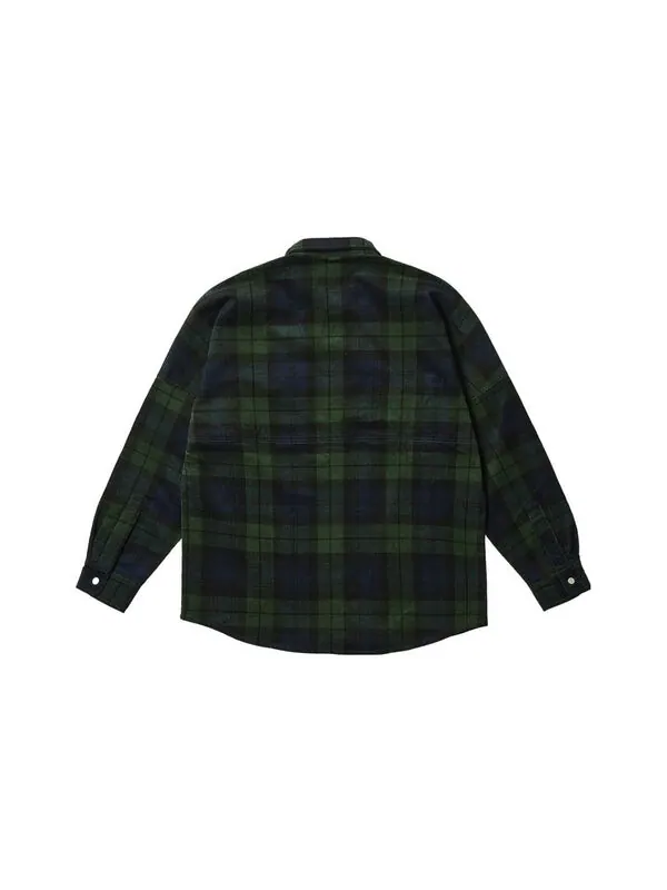 Рубашка drop shoulder cord shirt 'tartan' Palace — изображение 2 из 2, зеленый