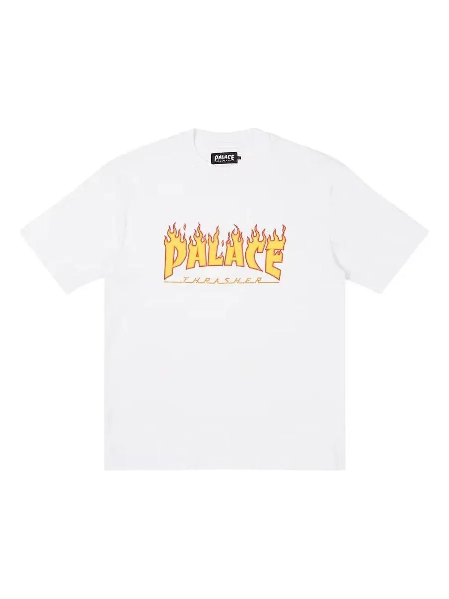 Футболка Palace x Thrasher T-shirt 'White' — изображение 1 из 1, белый