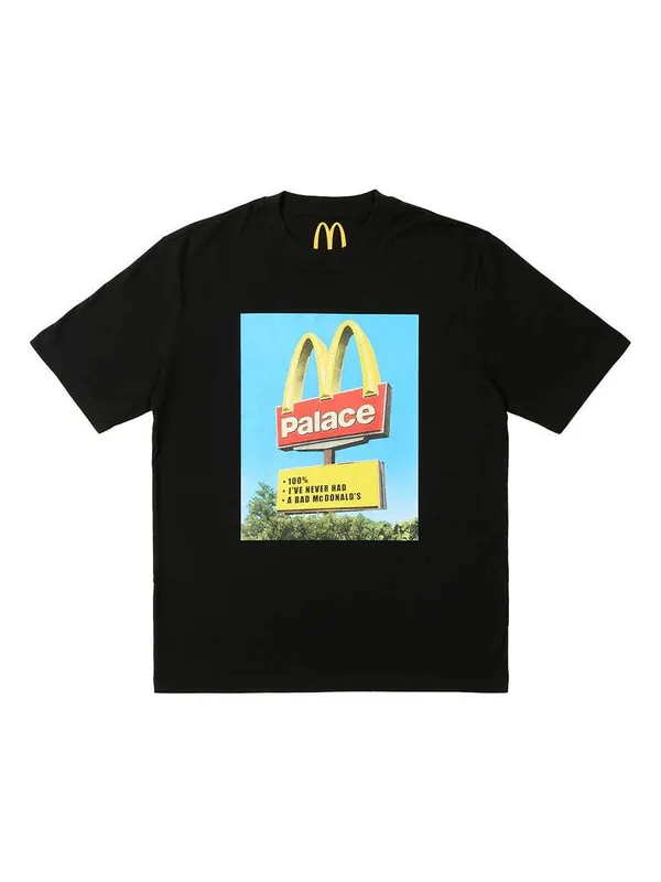 Футболка x mcdonald's sign t-shirt 'black' Palace — изображение 1 из 1, черный