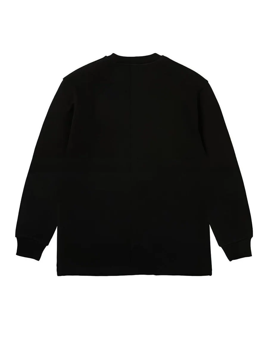 Худи Palace Waffle Long-Sleeve T-shirt 'Black' — изображение 2 из 2, черный