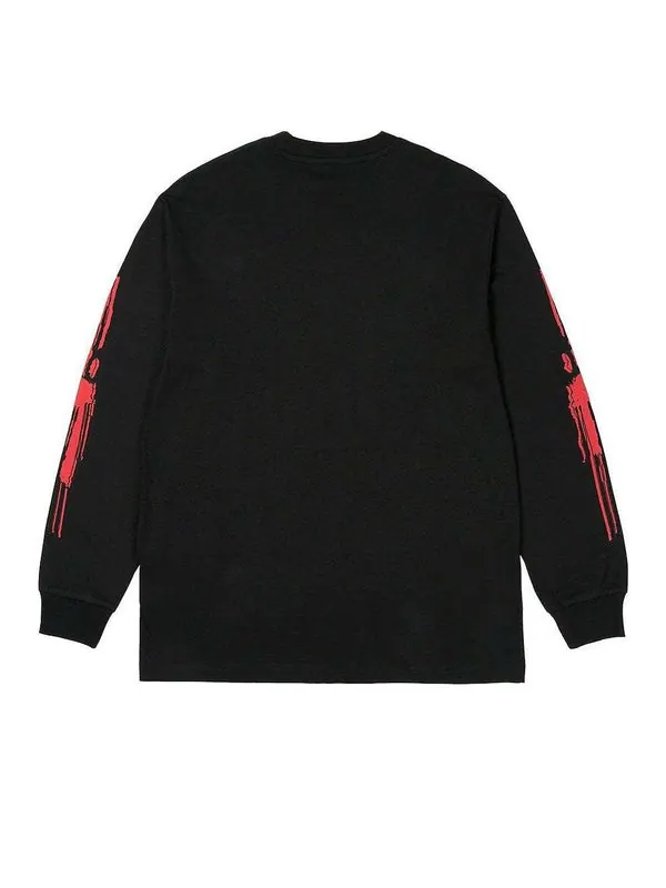 Футболка repeater longsleeve t-shirt 'black' Palace — изображение 2 из 2, черный