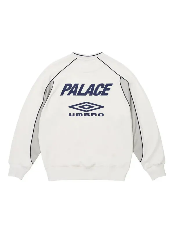 Толстовка x umbro warm up crewneck sweatshirt 'grey' Palace — изображение 2 из 2, серый