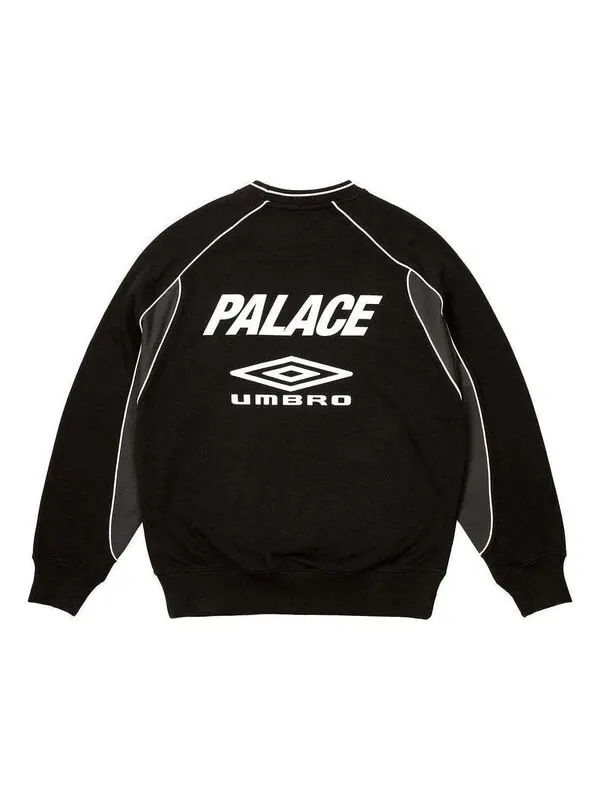 Толстовка x umbro warm up crewneck sweatshirt 'black' Palace — изображение 1 из 2, черный