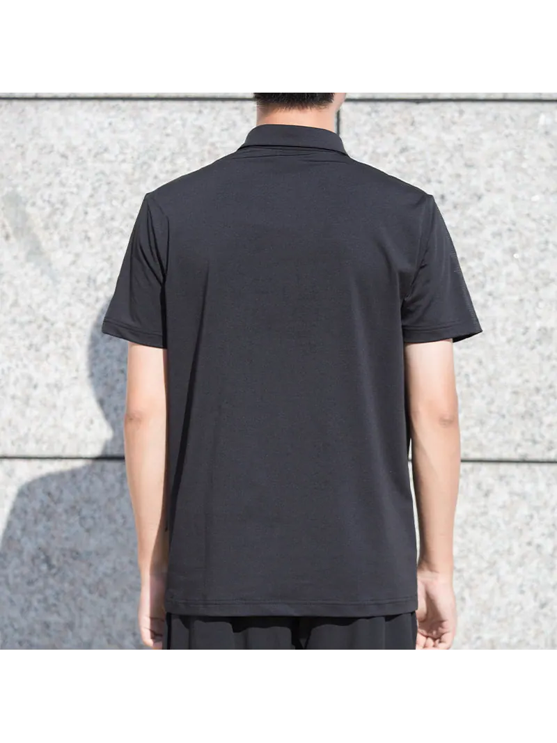 Поло Mizuno Quick Dry Polo Shirt 'Black' — изображение 4 из 6, черный