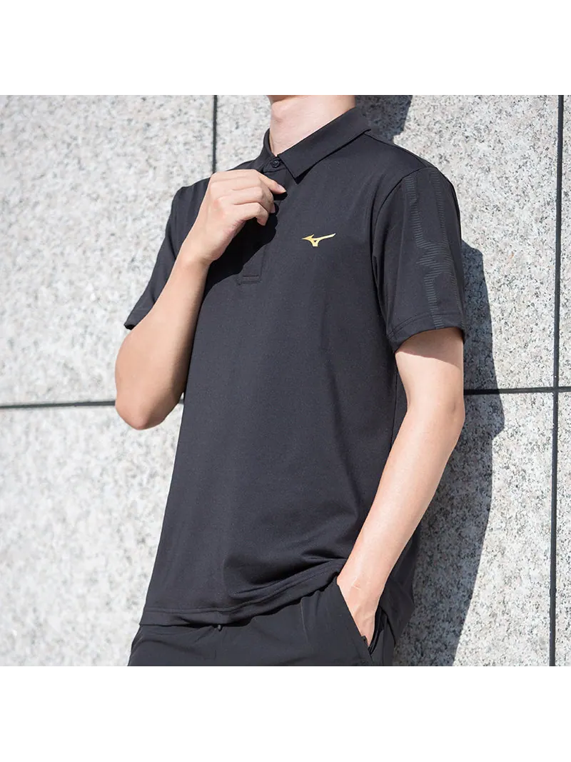 Поло Mizuno Quick Dry Polo Shirt 'Black' — изображение 6 из 6, черный