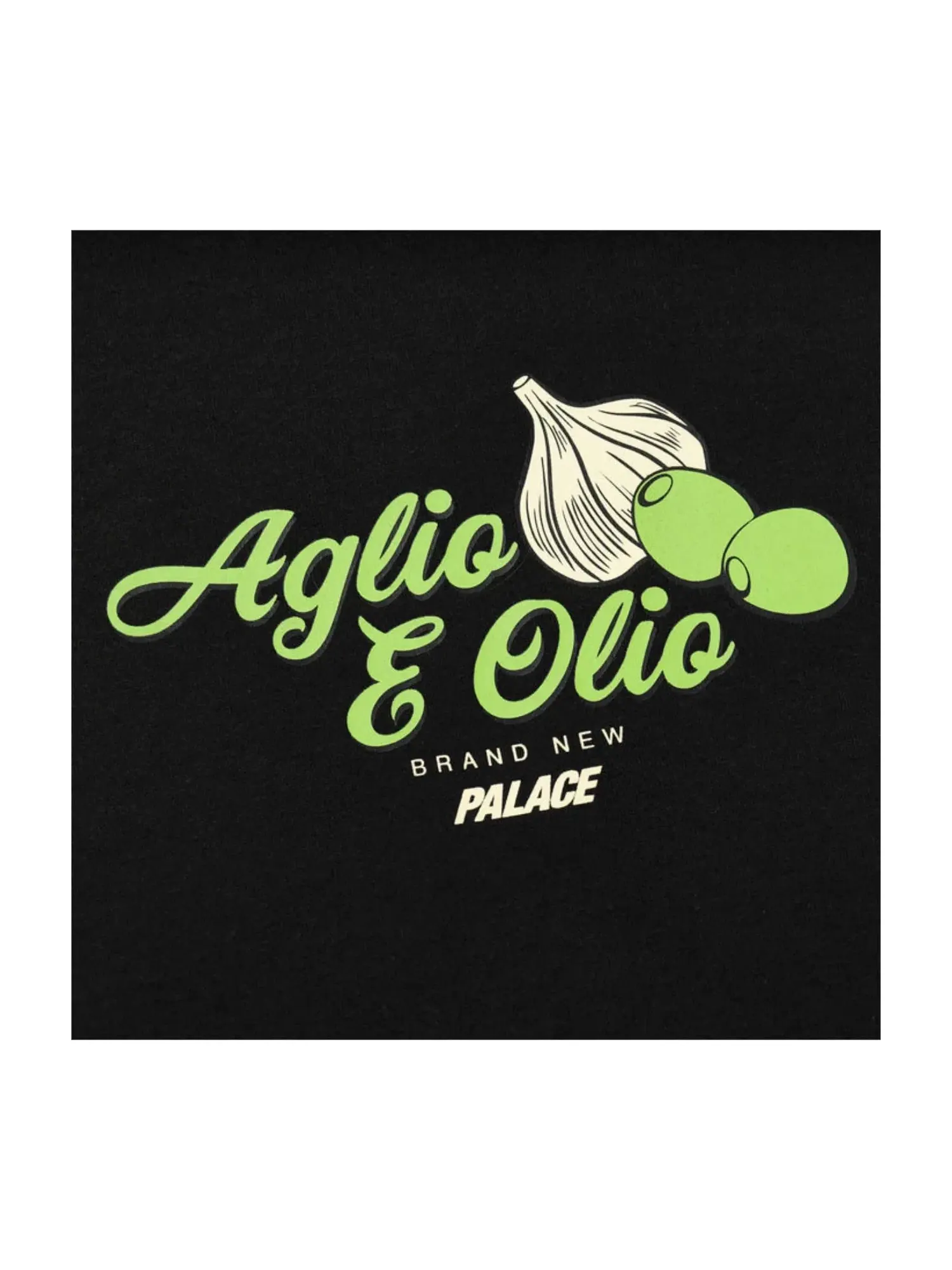 Мужская футболка с принтом Palace Aglio E Olio Ringer T-Shirt — изображение 2 из 2, черный