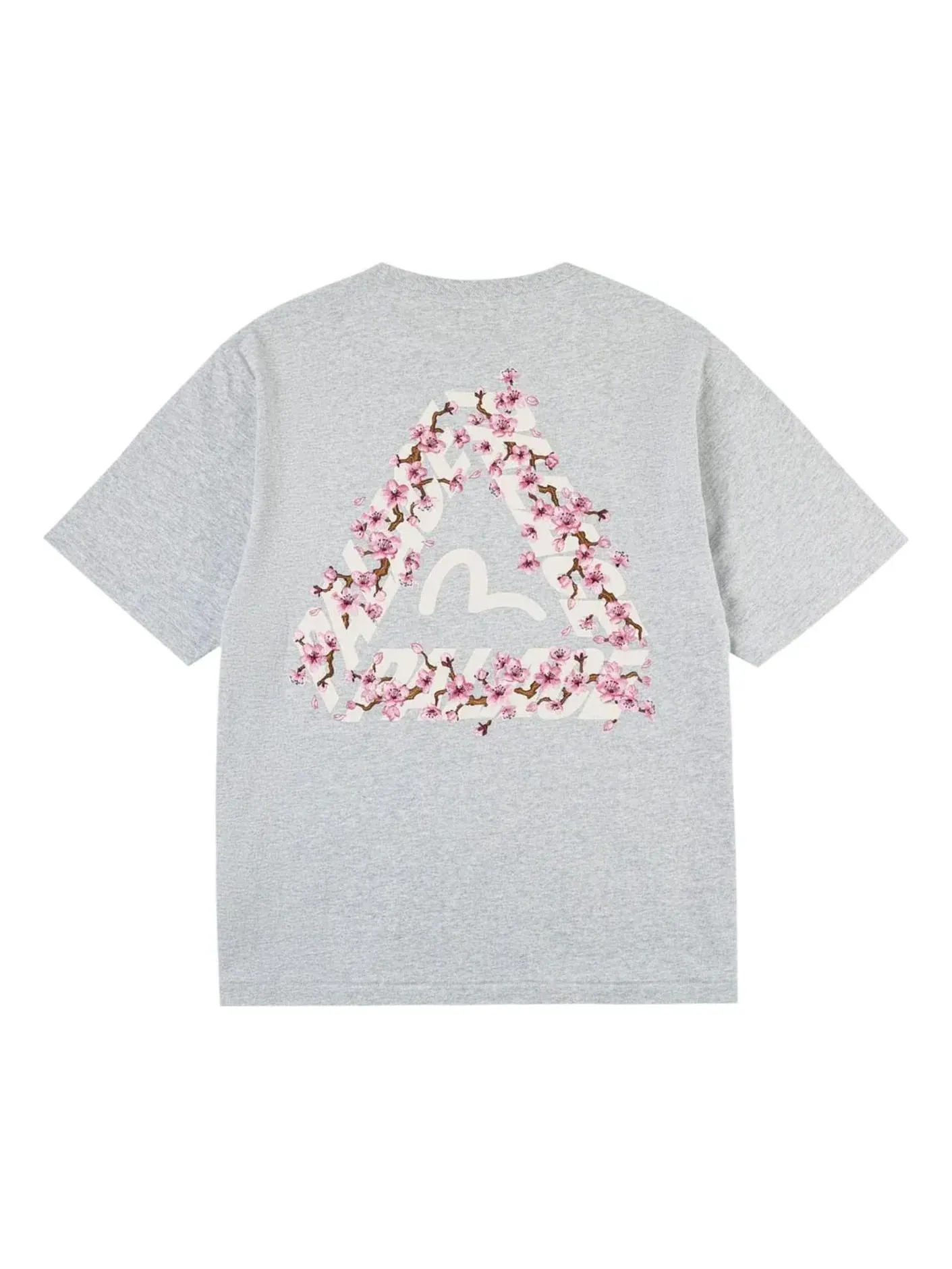 Футболка Palace x EVISU Heavy Wash 'Grey Marl' — изображение 1 из 2, серый