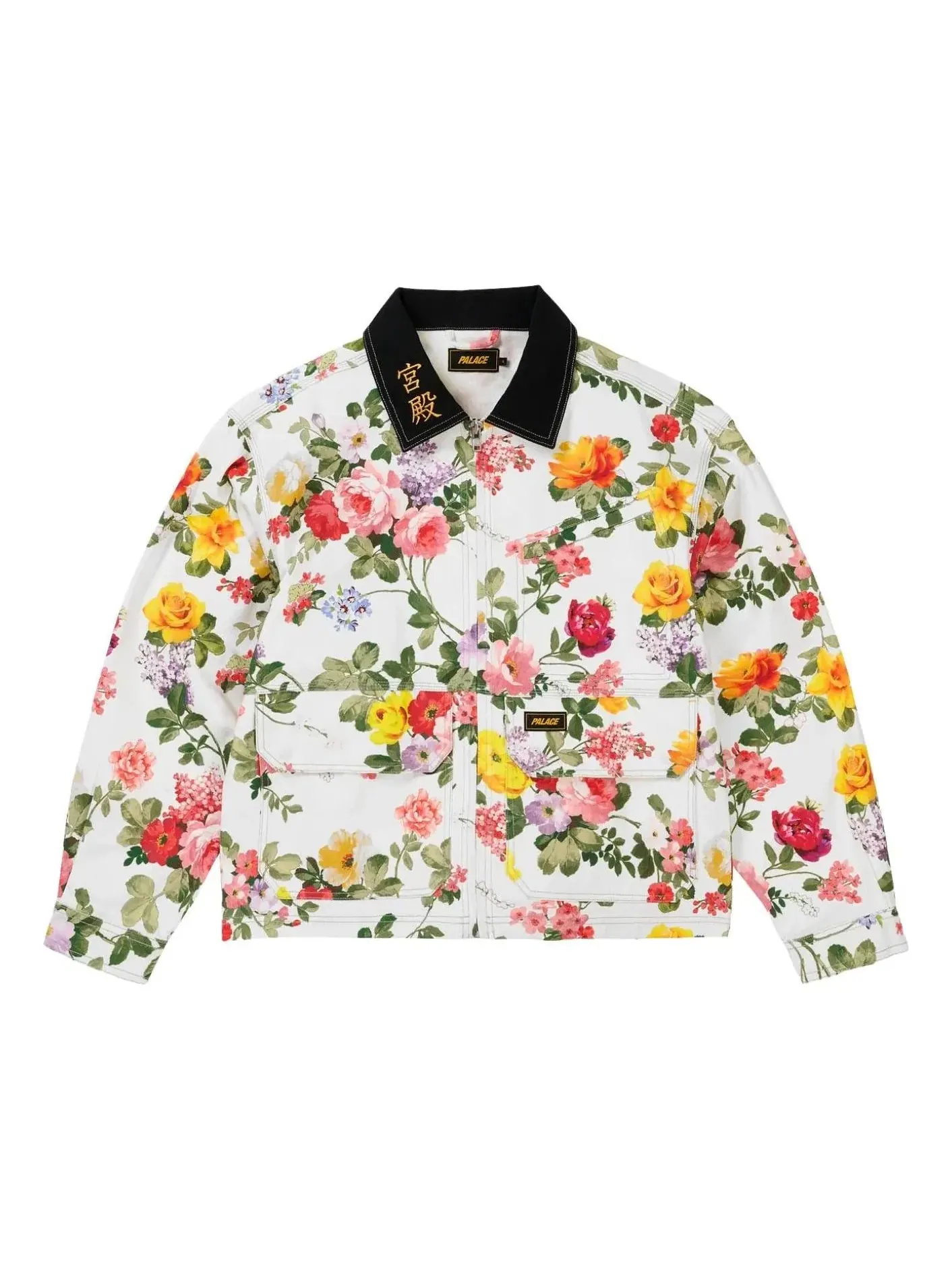 Куртка Palace Worker Jacket 'Flowers' P30JK170 — изображение 1 из 2, белый