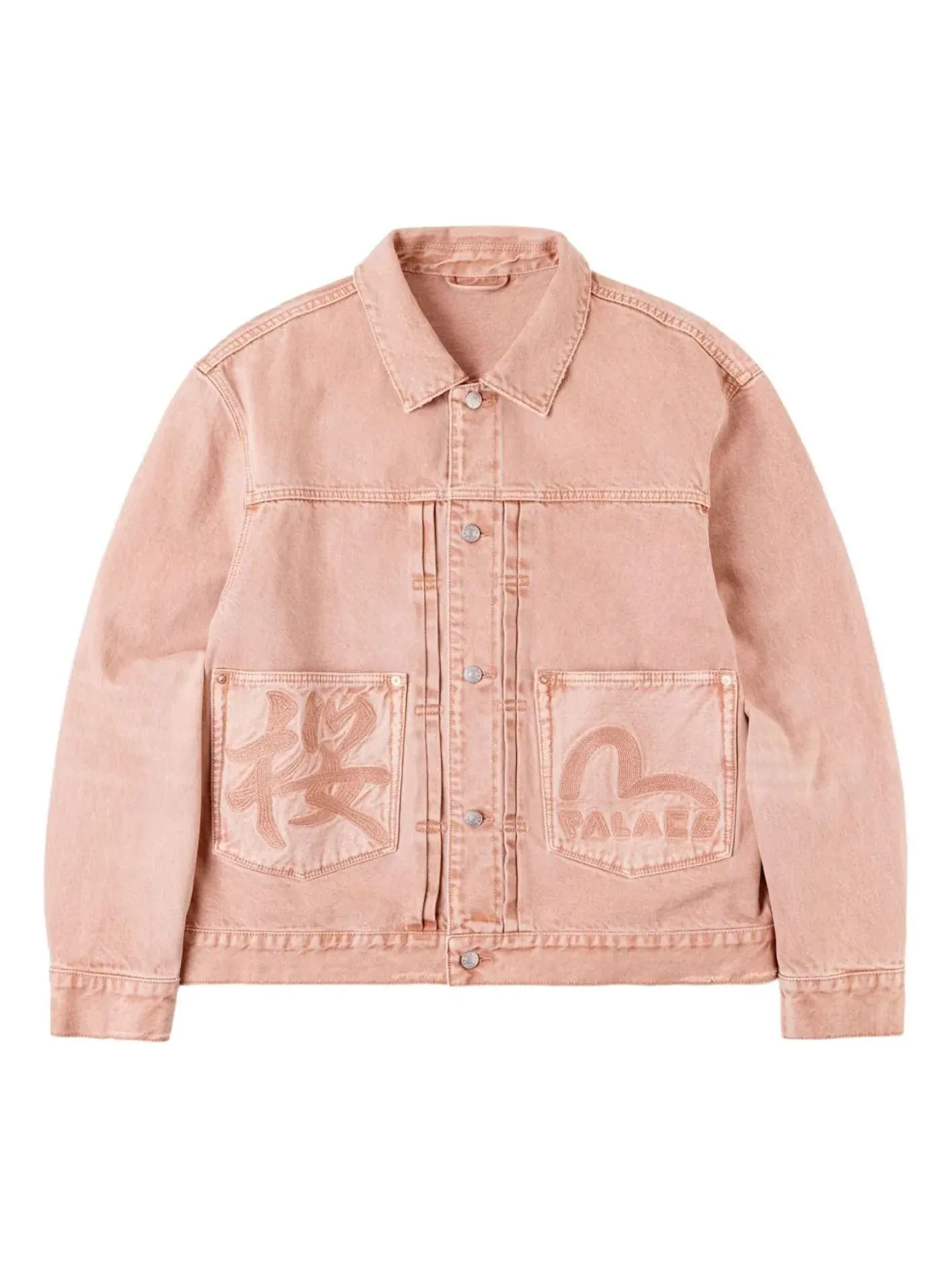 Джинсовая куртка Palace x EVISU Type 2 — изображение 1 из 2, розовый