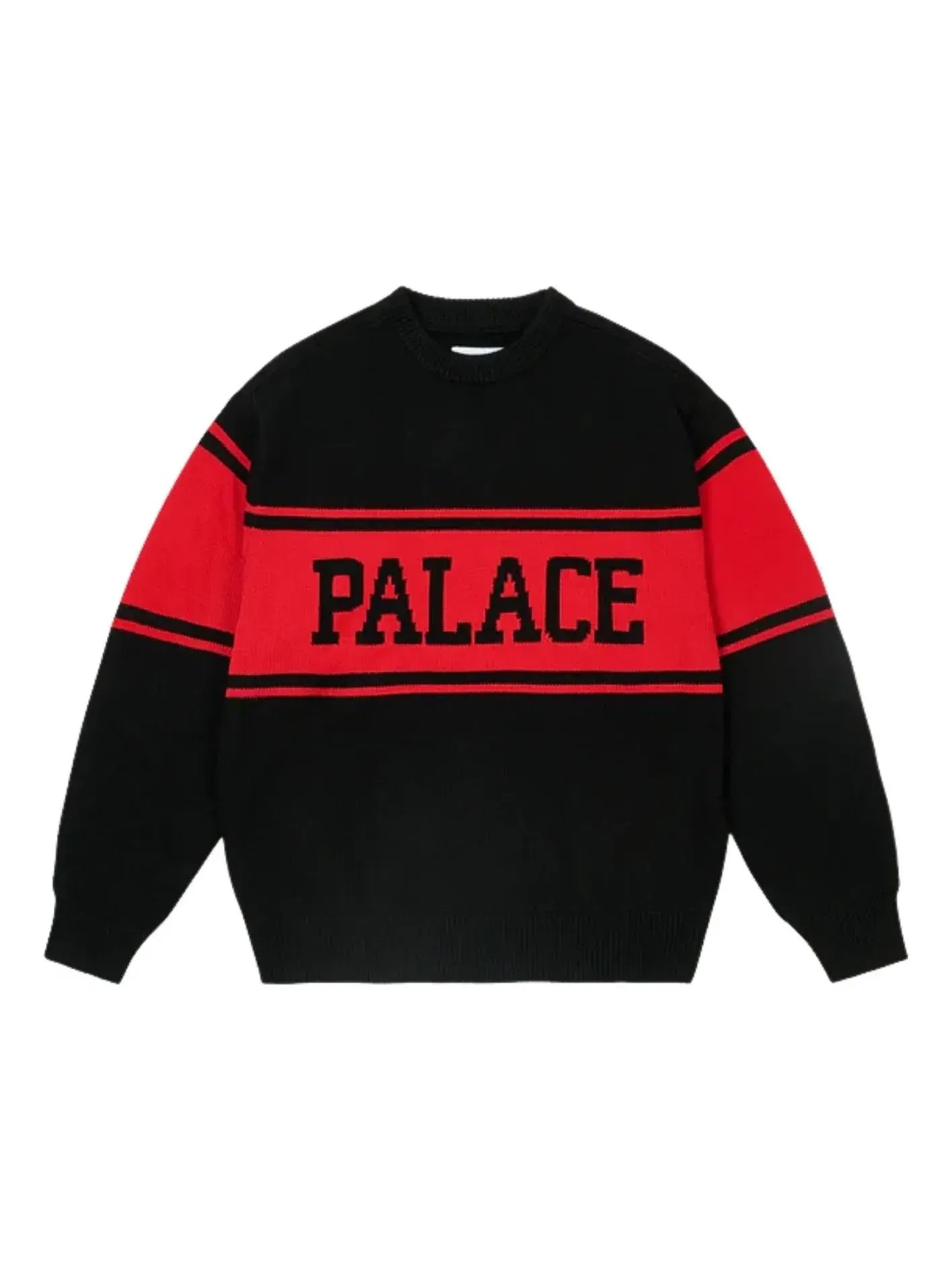 Вязаный свитер в полоску Palace College, черный, P30KW048 — изображение 1 из 1
