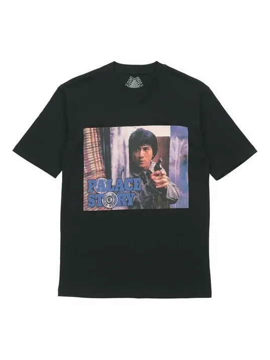 Футболка PALACE x Dragon Crossover Story T-Shirt Pattern Printing Short Sleeve Unisex Black — изображение 1 из 2, черный