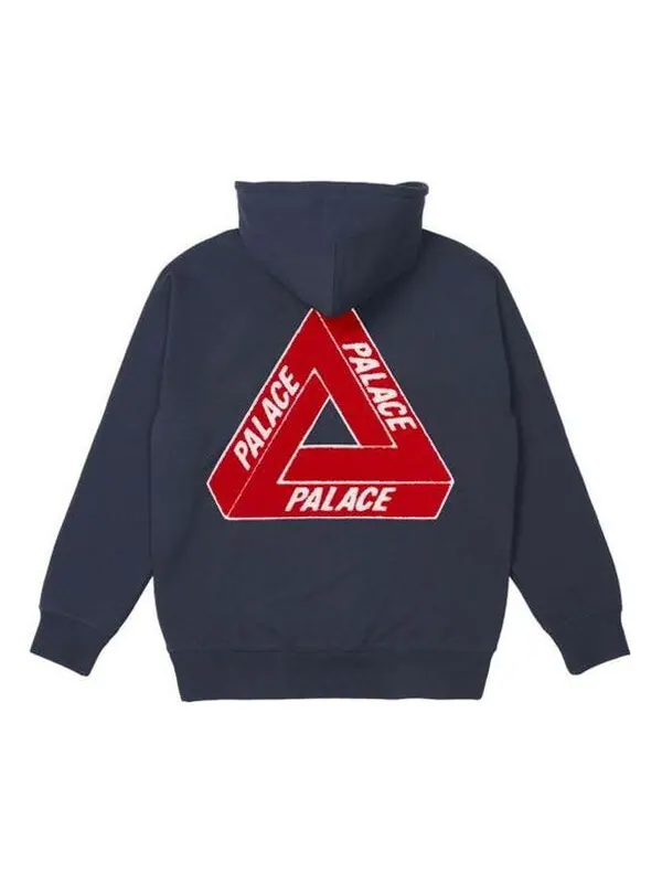 Толстовка tri-chenille hoodie 'navy' Palace — изображение 1 из 2, темно-синий