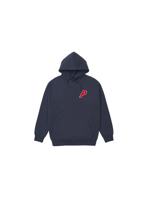 Толстовка tri-chenille hoodie 'navy' Palace — изображение 2 из 2, темно-синий