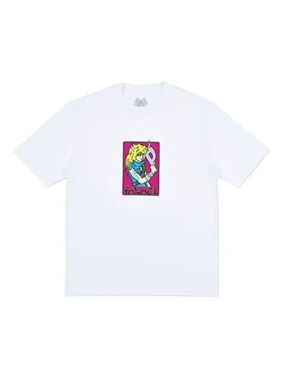 Футболка PALACE Mangal T-Shirt White Cartoon Printing Short Sleeve Unisex — изображение 1 из 3, белый