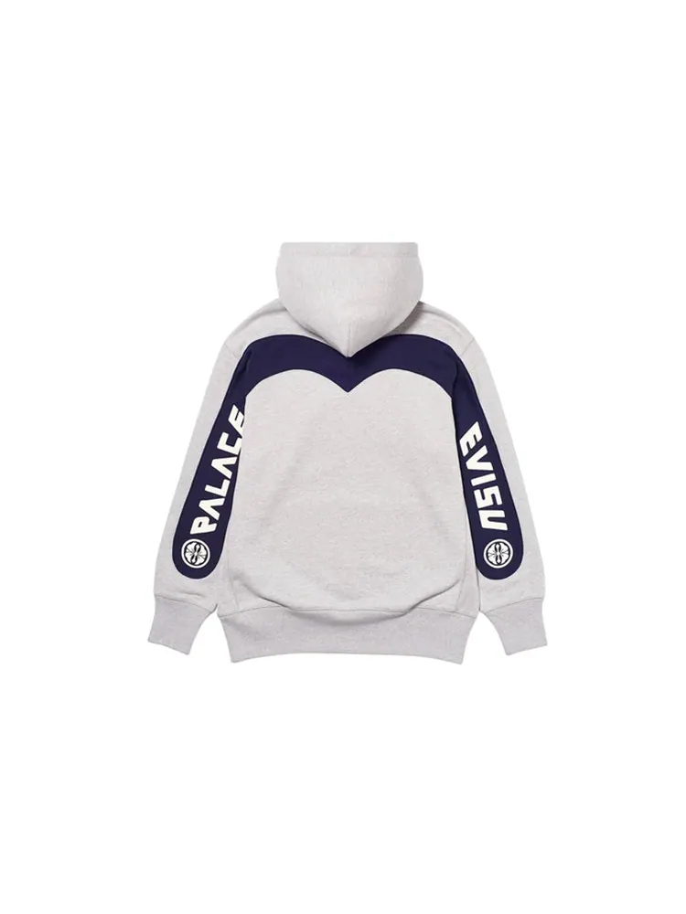 Худи PALACE x EVISU Logo Unisex Gray — изображение 2 из 2, серый