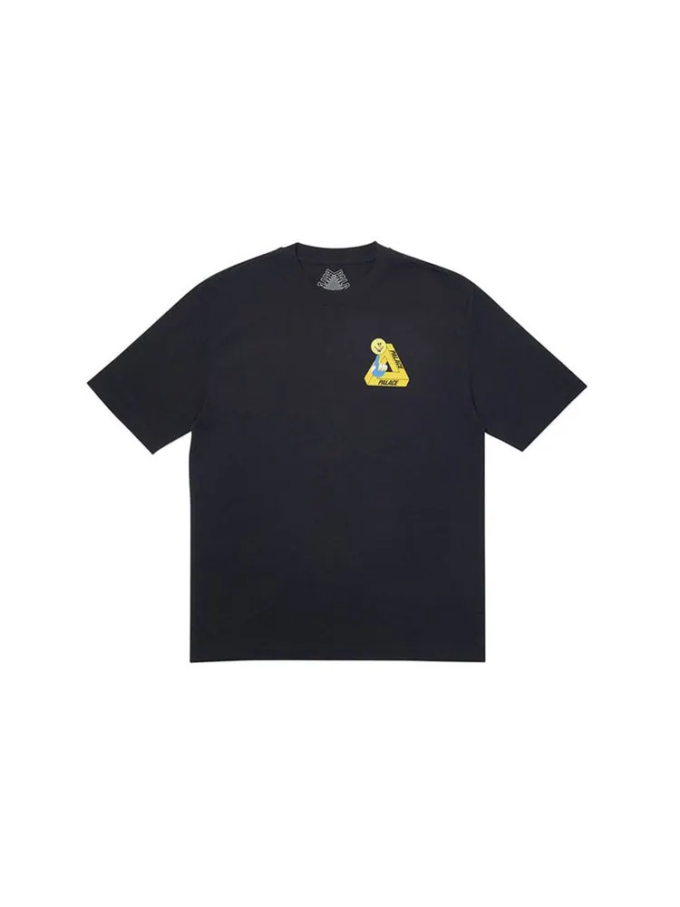 Футболка PALACE Tri-Smiler Back Large Printing Short Sleeve Unisex Black — изображение 2 из 7, черный