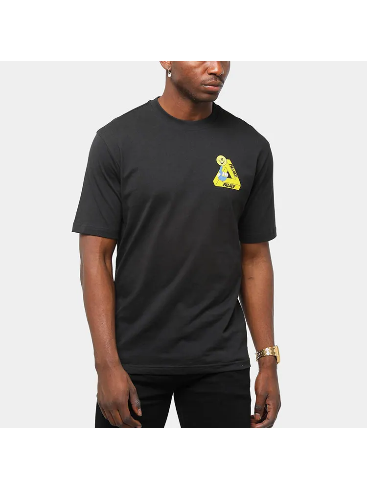 Футболка PALACE Tri-Smiler Back Large Printing Short Sleeve Unisex Black — изображение 5 из 7, черный