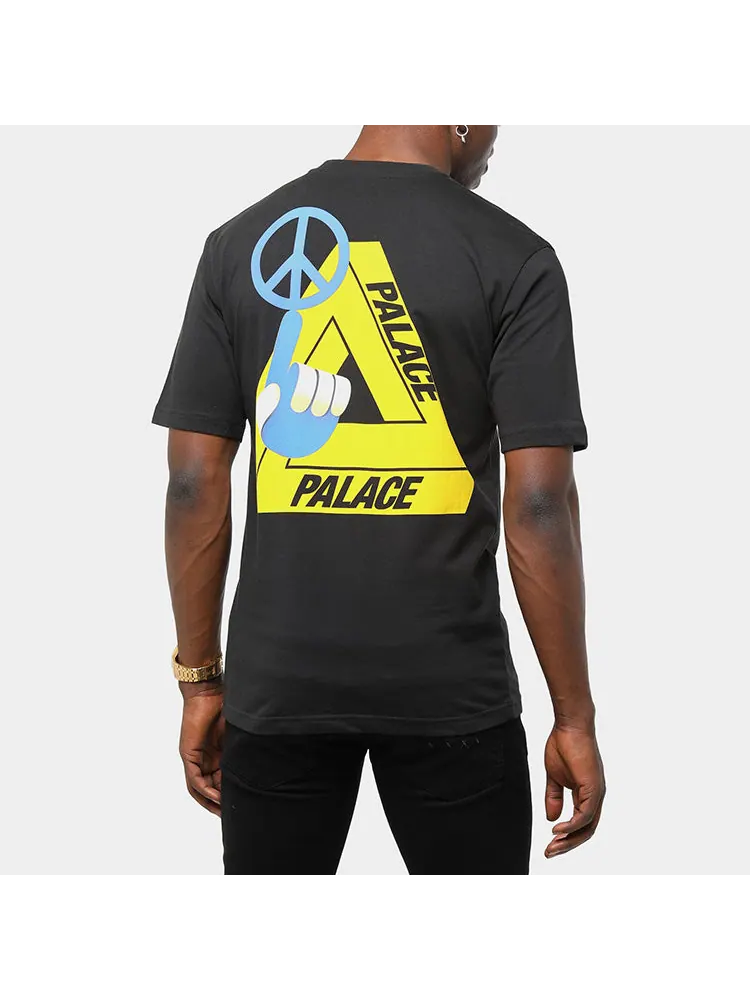 Футболка PALACE Tri-Smiler Back Large Printing Short Sleeve Unisex Black — изображение 6 из 7, черный