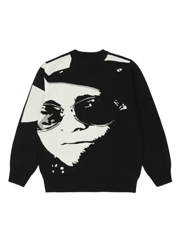 Свитер elton john jumper sweater 'black' Palace — изображение 1 из 1, черный