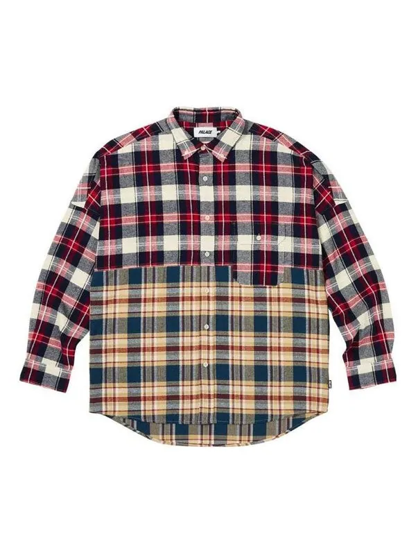 Рубашка checkmate drop shoulder shirt 'red' Palace — изображение 1 из 2, красный/зеленый